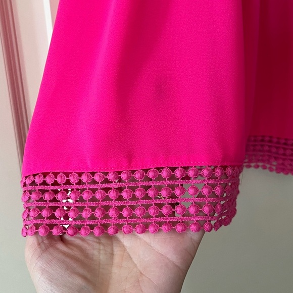 Sale! Naked Zebra Hot Pink Polyester Sleeveless Blouse Women’s Size Small - Picture 7 of 13